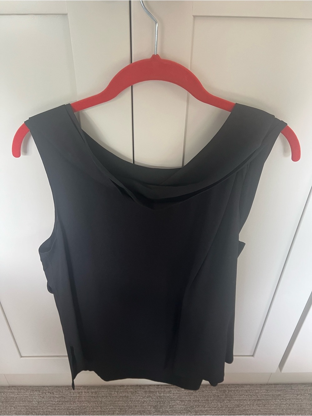 Faconnable Black Draped Cowl Neck Camisole